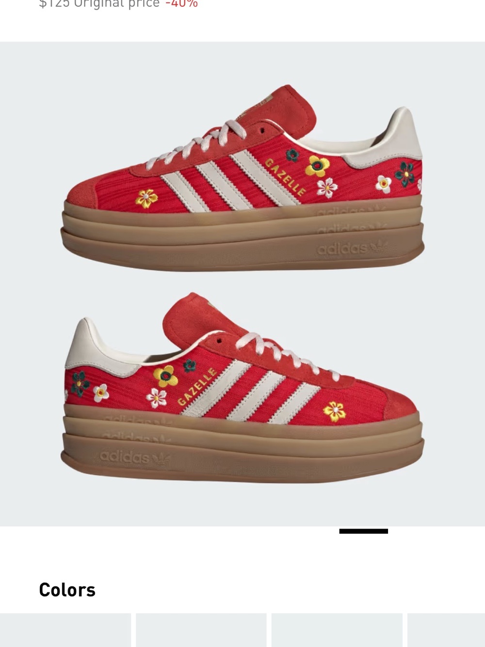 Adidas Originals X Liberty London Gazelle Bold Shoes